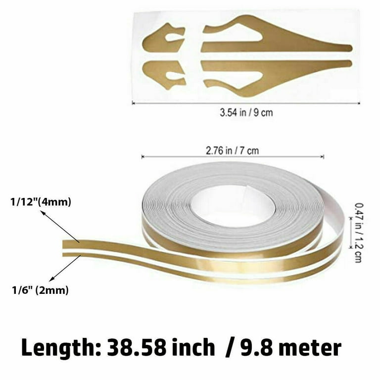 CHROME CAR BODY Art 12mm PIN PinStriping STRIPE TAPE Decal Vinyl Sticker CHROME CAR BODY Art 12mm PIN PinStriping STRIPE TAPE Decal Vinyl Sticker